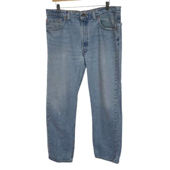 Mens Size 38 38x30 1/2 Levi's Vintage 90s Stonewashed 505 Straight Leg Jeans